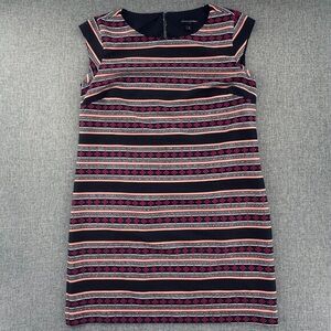 Banana Republic Black and Pink Patterned Mini Dress